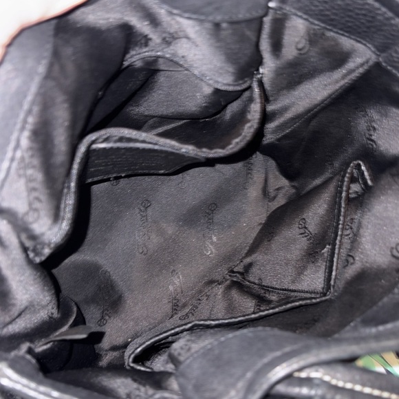 Fossil   Thick black leather shoulder bag  bucket bag   Hobo bag  excellent cond - Picture 9 of 17